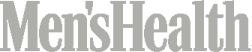 The image shows the Men's Health magazine logo in gray text on a white background, reflecting trusted advice from your favorite online fitness coach or personal trainer.