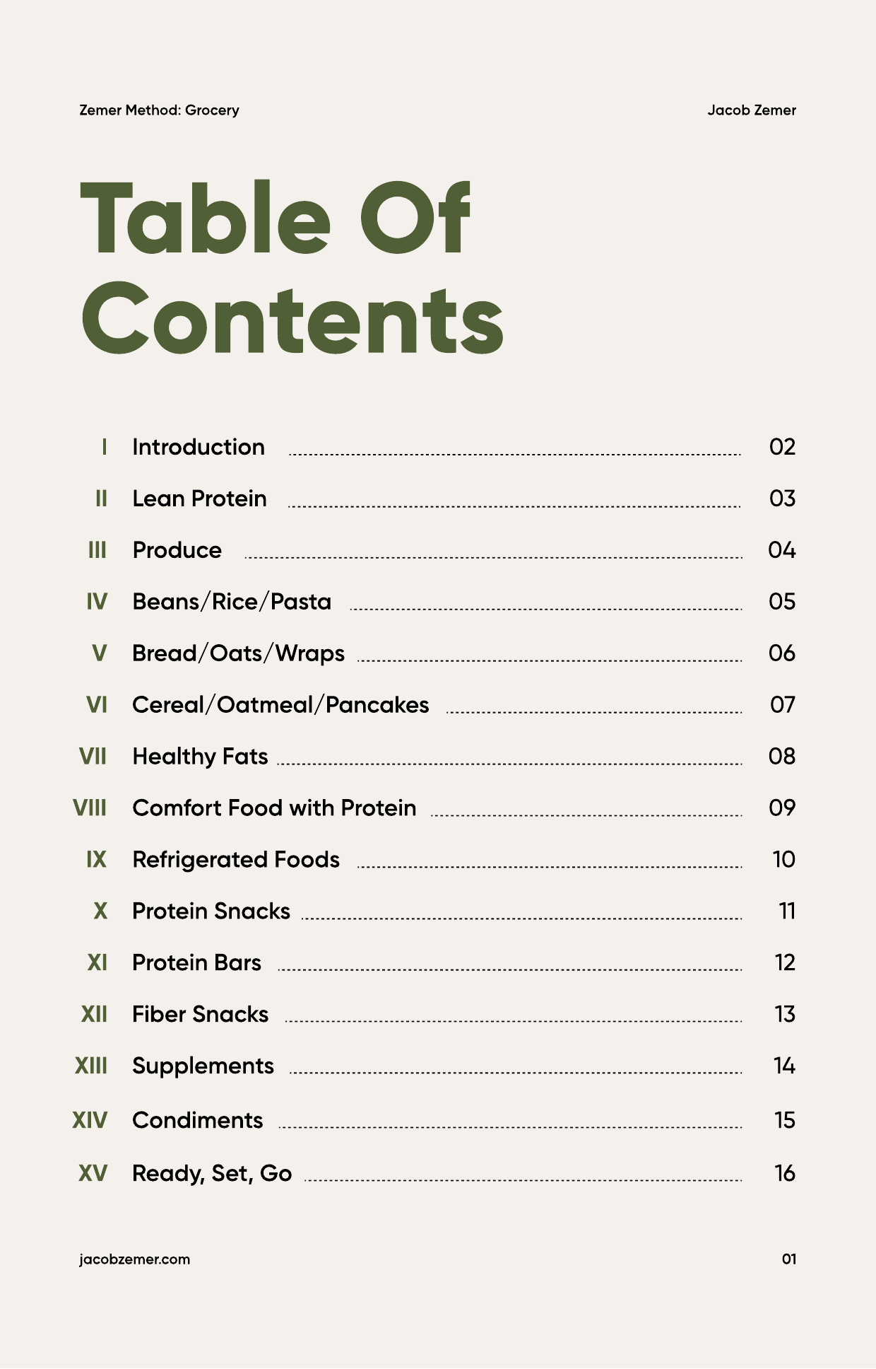 JZ Grocery Guide