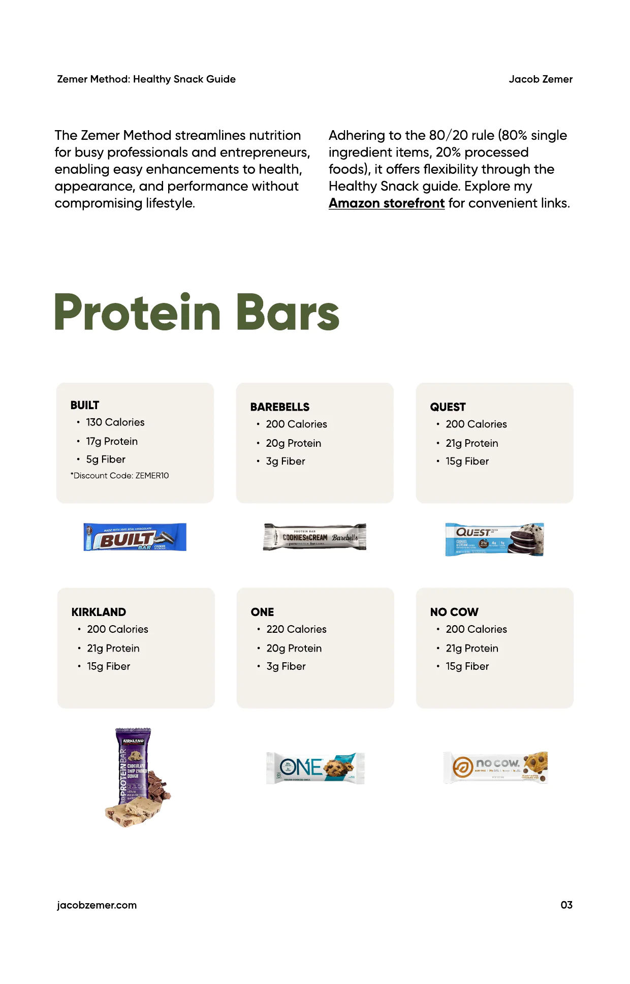 JZ Healthy Snack Guide